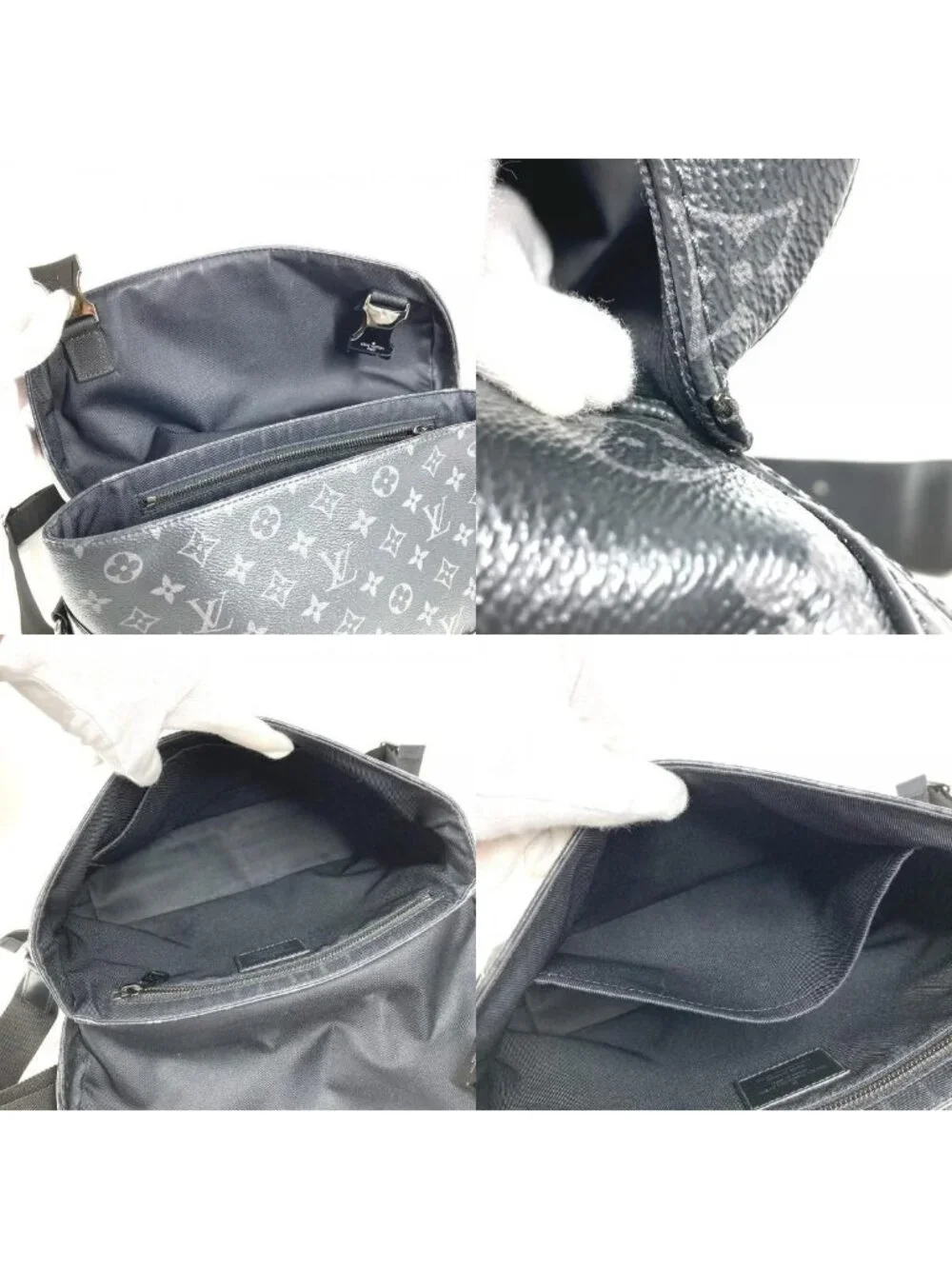 Louis Vuitton Shoulder Bag Messenger Voyage PM Monogram Eclipse Canvas Black